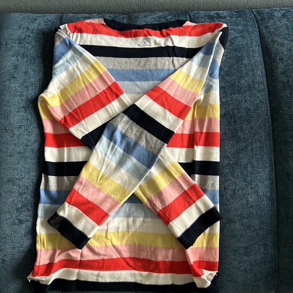 Soft cotton striped Barbour crewneck sweater. Size 4. - Picture 2 of 6